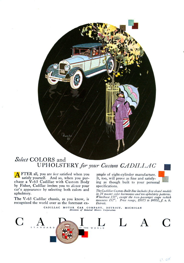 1924 Cadillac Auto Advertising